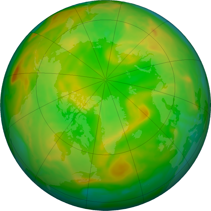 Arctic ozone map for 06 June 2022